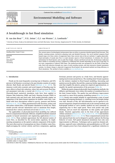 Portada del recurso A Breakthrough in Fast Flood Simulation
